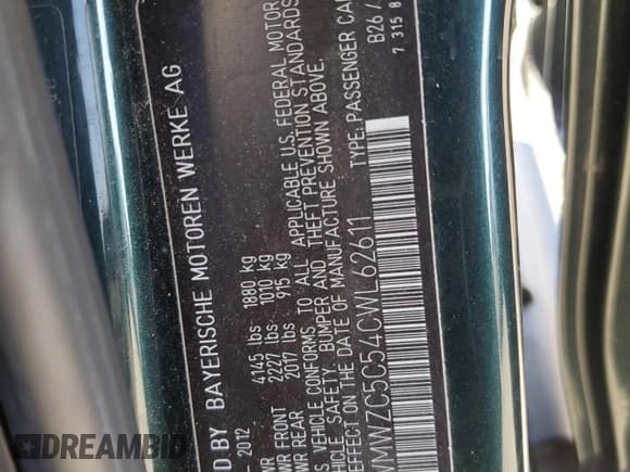 ✅ 2012 MINI Countryman S • VIN: WMWZC5C54CWL62611 • Lot: 89715355. Listed on Copart with 101,356 mi. Free auction sales archive from the USA and detailed vehicle history report at DreamBid. Image 13.