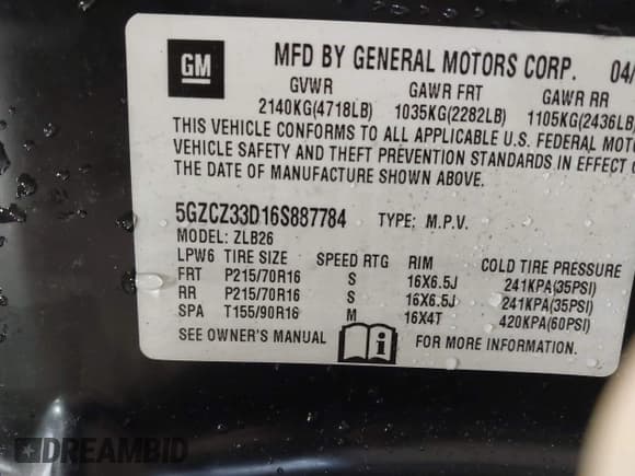 ✅ 2006 Saturn VUE • VIN: 5GZCZ33D16S887784 • Lot: 41342611. Wystawiony na IAAI z przebiegiem 86 385 mil. Bezpłatny archiwum sprzedaży aukcyjnych z USA i szczegółowy raport historii pojazdu na DreamBid. Zdjęcie 9.
