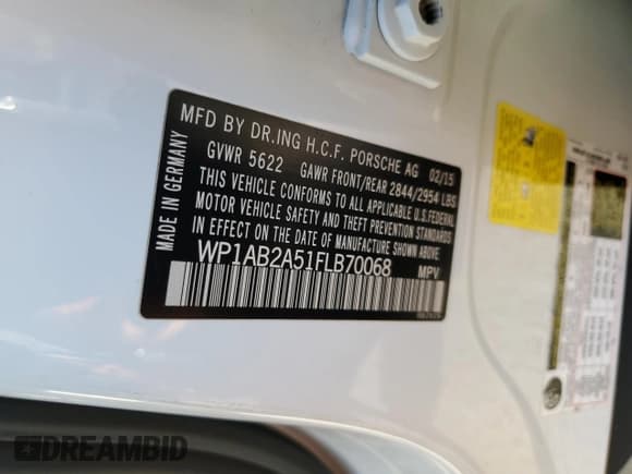 ✅ 2015 Porsche Macan S • VIN: WP1AB2A51FLB70068 • Лот: 87116295. Опубликован ранее на Copart с пробегом 91 555 миль. Бесплатный доступ к архиву аукционных продаж из США и подробный отчёт об истории автомобиля на DreamBid. Изображение 13.