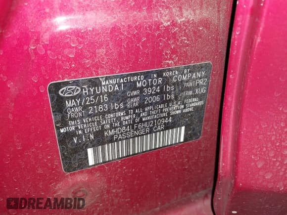 ✅ 2017 Hyundai Elantra SE • VIN: KMHD84LF6HU210944 • Lot: 43559433. Wystawiony na IAAI z przebiegiem 83 146 mil. Bezpłatny archiwum sprzedaży aukcyjnych z USA i szczegółowy raport historii pojazdu na DreamBid. Zdjęcie 9.