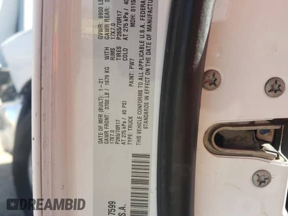 2021 Ram 1500 SLT с VIN 1C6RR6TT8MS517599, выставлен на аукционе Copart как лот 50648985 с пробегом 120 593 миль миль и Списание • Salvage title. История ставок и продаж доступна на DreamBid. Изображение 14.