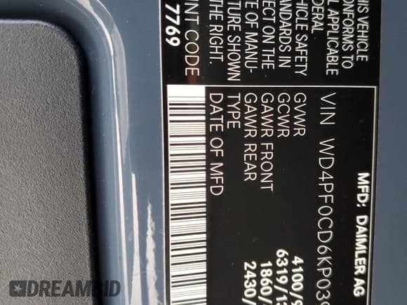 ✅ 2019 Mercedes-Benz Sprinter Cargo • VIN: WD4PF0CD6KP039896 • Лот: 48004865. Опубликован ранее на Copart с пробегом 132 840 миль. Бесплатный доступ к архиву аукционных продаж из США и подробный отчёт об истории автомобиля на DreamBid. Изображение 13.