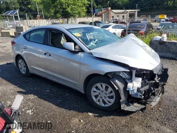 2018 Hyundai Elantra SE with VIN 5NPD74LF1JH371192, listed as a Copart auction lot 65885465 with Not provided miles and Salvage title. Bid and sale history available at DreamBid. Image 4.