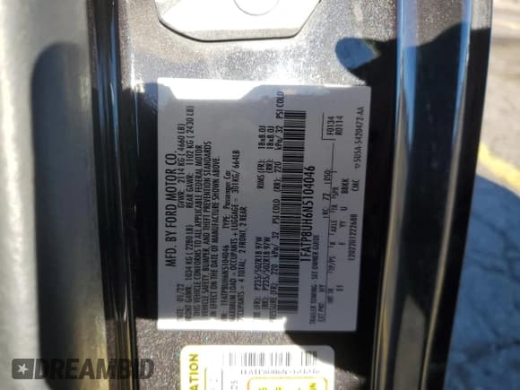 ✅ 2022 Ford Mustang EcoBoost Premium • VIN: 1FATP8UH6N5104046 • Lot: 90251935. Wystawiony na Copart z przebiegiem 66 765 mil. Bezpłatny archiwum sprzedaży aukcyjnych z USA i szczegółowy raport historii pojazdu na DreamBid. Zdjęcie 13.