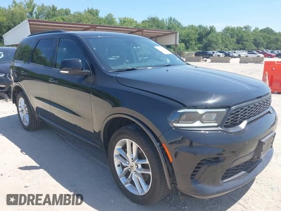 ✅ 2024 Dodge Durango GT Plus • VIN: 1C4RDJDGXRC207323 • Lot: 42814181. Listed on IAAI with 38,289 mi. Free auction sales archive from the USA and detailed vehicle history report at DreamBid. Image 1.