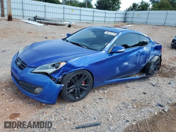 ✅ 2010 Hyundai Genesis Coupe Track • VIN: KMHHU6KH4AU027317 • Lot: 69113115. Listed on Copart with 266,020 mi. Free auction sales archive from the USA and detailed vehicle history report at DreamBid. Image 1.