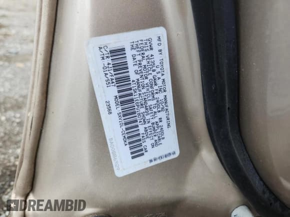 ✅ 1993 Toyota Camry DLX • VIN: 4T1SK11E6PU180747 • Lot: 64990075. Wystawiony na Copart z przebiegiem 109 692 mil. Bezpłatny archiwum sprzedaży aukcyjnych z USA i szczegółowy raport historii pojazdu na DreamBid. Zdjęcie 12.