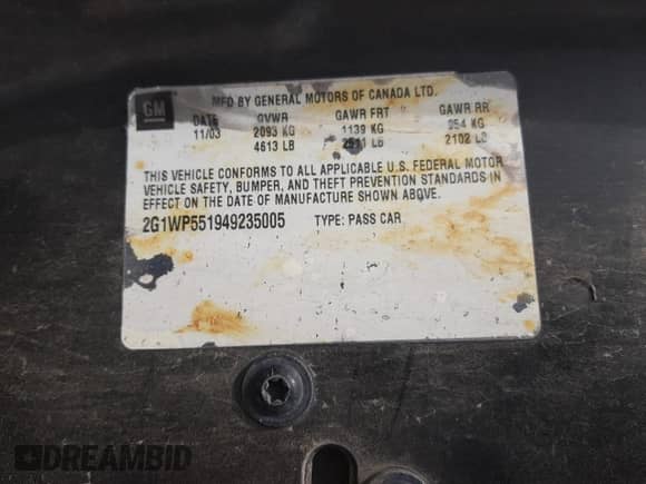 2004 Chevrolet Impala SS Supercharged with VIN 2G1WP551949235005, listed as a Copart auction lot 56733095 with 236,573 mi miles and Salvage title. Bid and sale history available at DreamBid. Image 15.