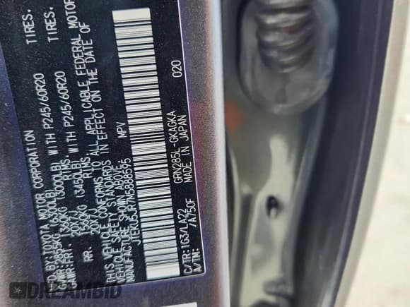 ✅ 2021 Toyota 4Runner Limited • VIN: JTEKU5JR7M5888595 • Лот: 93681535. Опубликован ранее на Copart с пробегом 55 667 миль. Бесплатный доступ к архиву аукционных продаж из США и подробный отчёт об истории автомобиля на DreamBid. Изображение 13.