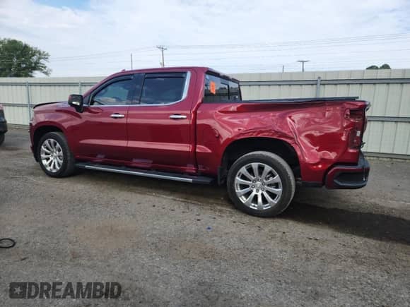 2019 Chevrolet Silverado 1500 High Country with VIN 1GCUYHED1KZ127763, listed as a Copart auction lot 82166625 with 17,984 mi miles and Salvage title. Bid and sale history available at DreamBid. Image 2.