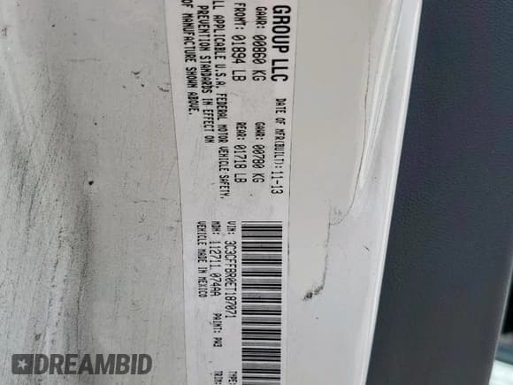 ✅ 2014 FIAT 500 Sport • VIN: 3C3CFFBR0ET187071 • Lot: 57319255. Wystawiony na Copart z przebiegiem 75 043 mil. Bezpłatny archiwum sprzedaży aukcyjnych z USA i szczegółowy raport historii pojazdu na DreamBid. Zdjęcie 14.