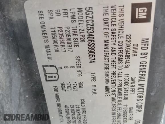 ✅ 2006 Saturn VUE • VIN: 5GZCZ53406S890574 • Lot: 85065244. Wystawiony na Copart z przebiegiem 161 711 mil. Bezpłatny archiwum sprzedaży aukcyjnych z USA i szczegółowy raport historii pojazdu na DreamBid. Zdjęcie 13.