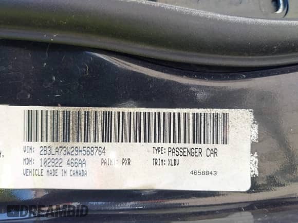 2009 Dodge Charger SRT-8 с VIN 2B3LA73W29H568764, выставлен на аукционе IAAI как лот 41869358 с пробегом 96 029 миль миль и . История ставок и продаж доступна на DreamBid. Изображение 9.