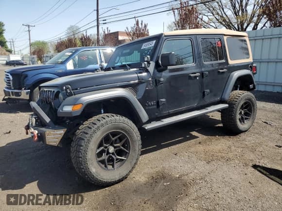 ✅ 2020 Jeep Wrangler Unlimited Black and Tan • VIN: 1C4HJXDG2LW191731 • Lot: 54689545. Listed on Copart with 77,448 mi. Free auction sales archive from the USA and detailed vehicle history report at DreamBid. Image 1.
