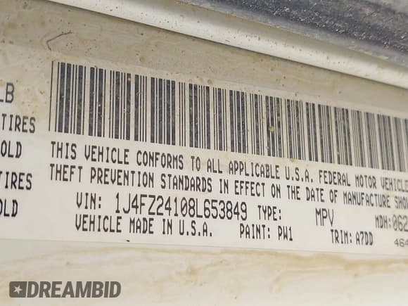 ✅ 2008 Jeep Wrangler X • VIN: 1J4FZ24108L653849 • Lot: 42305913. Listed on IAAI with 220,937 mi. Free auction sales archive from the USA and detailed vehicle history report at DreamBid. Image 9.