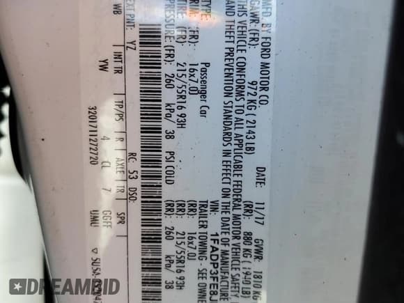 ✅ 2018 Ford Focus SE • VIN: 1FADP3FE8JL230182 • Lot: 43883684. Wystawiony na Copart z przebiegiem 68 301 mil. Bezpłatny archiwum sprzedaży aukcyjnych z USA i szczegółowy raport historii pojazdu na DreamBid. Zdjęcie 12.