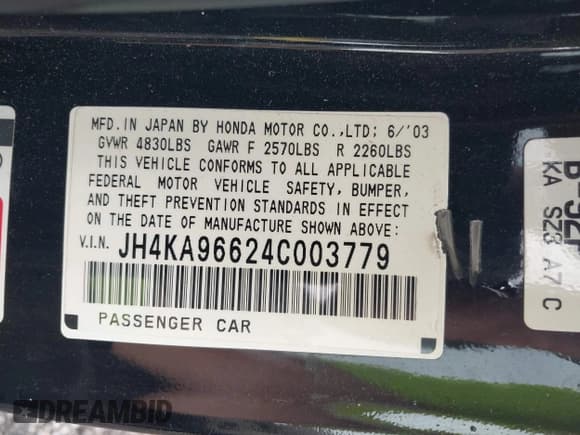 ✅ 2004 Acura RL w/Navigation System • VIN: JH4KA96624C003779 • Лот: 39542033. Опубликован ранее на IAAI с пробегом 80 018 миль. Бесплатный доступ к архиву аукционных продаж из США и подробный отчёт об истории автомобиля на DreamBid. Изображение 9.