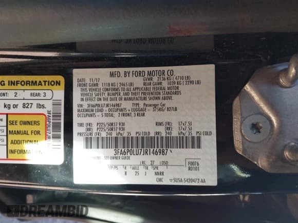 ✅ 2018 Ford Fusion SE • VIN: 3FA6P0LU7JR146987 • Lot: 43593808. Wystawiony na IAAI z przebiegiem 114 164 mil. Bezpłatny archiwum sprzedaży aukcyjnych z USA i szczegółowy raport historii pojazdu na DreamBid. Zdjęcie 9.