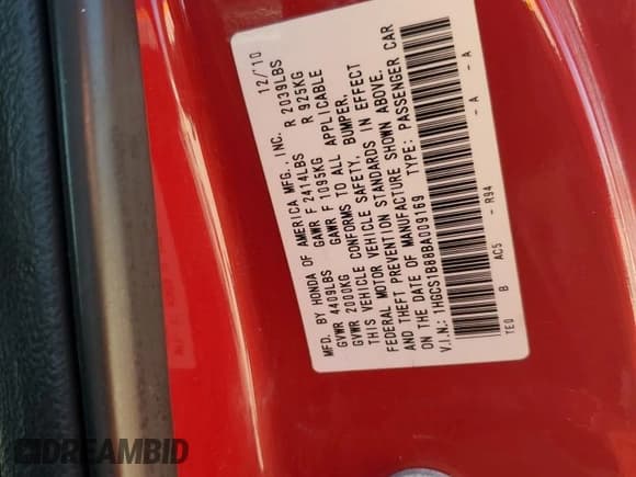 ✅ 2011 Honda Accord EX-L • VIN: 1HGCS1B88BA009169 • Lot: 82383945. Wystawiony na Copart z przebiegiem 247 935 mil. Bezpłatny archiwum sprzedaży aukcyjnych z USA i szczegółowy raport historii pojazdu na DreamBid. Zdjęcie 13.