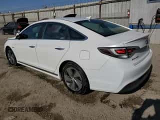 2017 Hyundai Sonata z VIN KMHE14L24HA072117, wystawiony jako Copart lot #71221425 z przebiegiem 80 908 mil mil oraz Szkoda całkowita • Salvage title. Historia ofert i sprzedaży dostępna na DreamBid. Obrazek 2.
