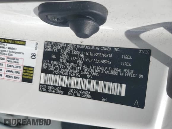 ✅ 2020 Lexus RX 350 • VIN: 2T2HZMDA6LC234152 • Lot: 51238755. Listed on Copart with 61,194 mi. Free auction sales archive from the USA and detailed vehicle history report at DreamBid. Image 13.