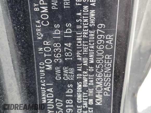 ✅ 2008 Hyundai Accent GS • VIN: KMHCM36C58U069979 • Лот: 50611095. Опубликован ранее на Copart с пробегом 101 574 миль. Бесплатный доступ к архиву аукционных продаж из США и подробный отчёт об истории автомобиля на DreamBid. Изображение 14.