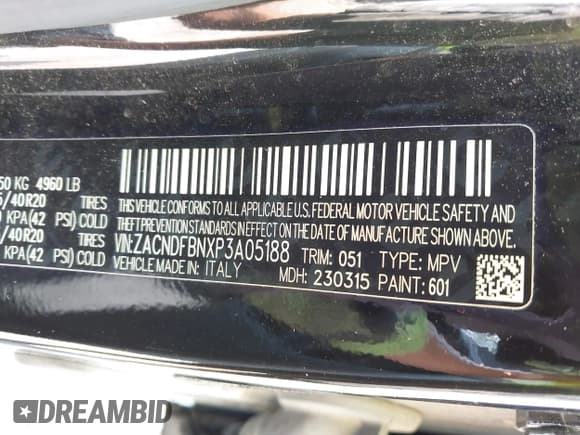 ✅ 2023 Dodge Hornet GT Plus • VIN: ZACNDFBNXP3A05188 • Lot: 42917068. Listed on IAAI with 32,776 mi. Free auction sales archive from the USA and detailed vehicle history report at DreamBid. Image 9.