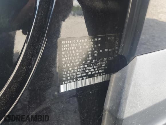 ✅ 2012 Volkswagen Tiguan SE • VIN: WVGAV7AX4CW607008 • Lot: 65028195. Wystawiony na Copart z przebiegiem 103 901 mil. Bezpłatny archiwum sprzedaży aukcyjnych z USA i szczegółowy raport historii pojazdu na DreamBid. Zdjęcie 13.