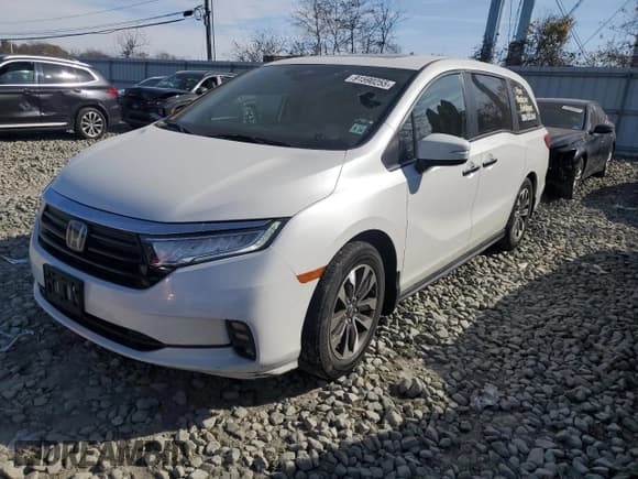 ✅ 2022 Honda Odyssey EX-L • VIN: 5FNRL6H71NB023976 • Лот: 91590255. Опубликован ранее на Copart с пробегом 105 771 миль. Бесплатный доступ к архиву аукционных продаж из США и подробный отчёт об истории автомобиля на DreamBid. Изображение 1.