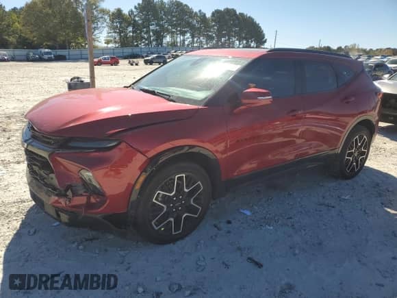 2023 Chevrolet Blazer RS with VIN 3GNKBERS8PS200705, listed as a Copart auction lot 87230155 with 30,478 mi miles and Salvage title. Bid and sale history available at DreamBid. Image 1.
