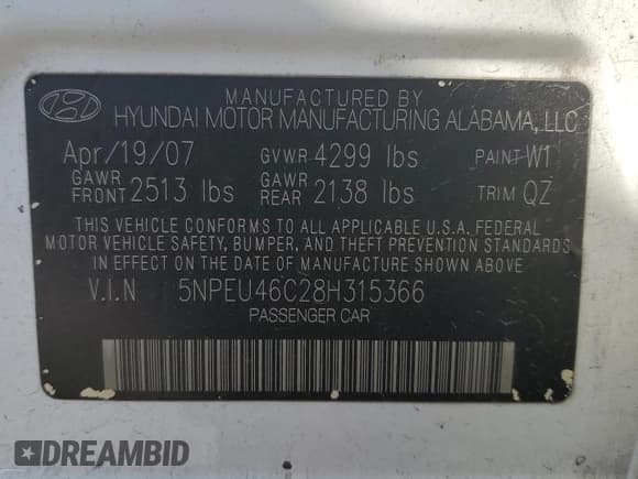 ✅ 2008 Hyundai Sonata SE • VIN: 5NPEU46C28H315366 • Лот: 72925944. Опубликован ранее на Copart с пробегом 215 614 миль. Бесплатный доступ к архиву аукционных продаж из США и подробный отчёт об истории автомобиля на DreamBid. Изображение 12.