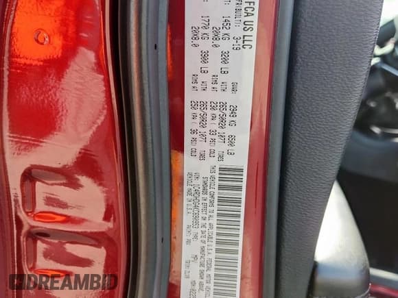 ✅ 2019 Dodge Durango GT Plus • VIN: 1C4RDHDG4KC690953 • Lot: 57103035. Listed on Copart with 71,805 mi. Free auction sales archive from the USA and detailed vehicle history report at DreamBid. Image 14.