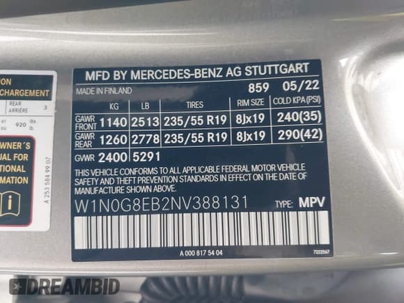 ✅ 2022 Mercedes-Benz GLC 300 • VIN: W1N0G8EB2NV388131 • Lot: 42563341. Listed on IAAI with 31,091 mi. Free auction sales archive from the USA and detailed vehicle history report at DreamBid. Image 9.