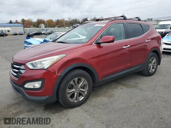2014 Hyundai Santa Fe with VIN 5XYZUDLB0EG151762, listed as a Copart auction lot 91348525 with 135,823 mi miles and Salvage title. Bid and sale history available at DreamBid. Image 1.
