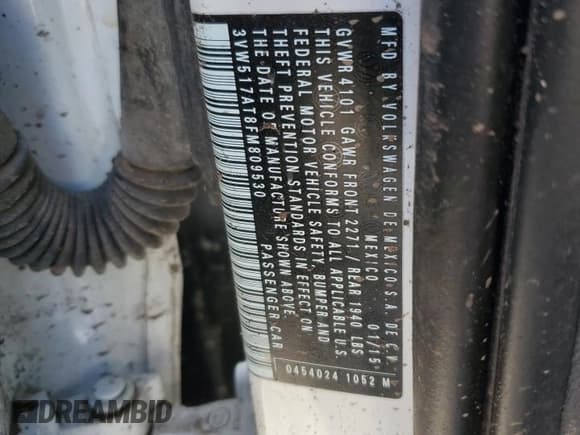 ✅ 2015 Volkswagen Beetle 1.8T • VIN: 3VW517AT8FM809530 • Лот: 65268605. Опубликован ранее на Copart с пробегом Не указан. Бесплатный доступ к архиву аукционных продаж из США и подробный отчёт об истории автомобиля на DreamBid. Изображение 13.