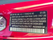 ✅ 2025 Porsche Panamera • VIN: WP0AA2YA2SL006197 • Lot: 43161072. Listed on IAAI with 2,823 mi. Free auction sales archive from the USA and detailed vehicle history report at DreamBid. Image 9.