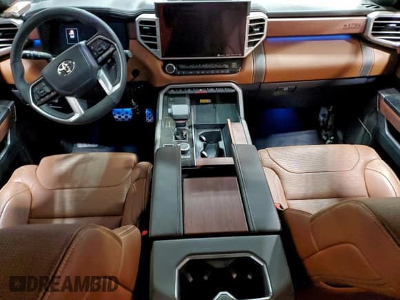 ✅ 2023 Toyota Tundra 1794 Edition • VIN: 5TFMA5DB3PX084114 • Lot: 53777765. Listed on Copart with 16,377 mi. Free auction sales archive from the USA and detailed vehicle history report at DreamBid. Image 8.