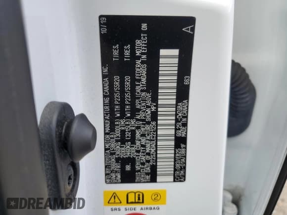 ✅ 2020 Lexus RX 350 F Sport • VIN: 2T2SZMDA0LC221256 • Lot: 66888844. Listed on Copart with 39,902 mi. Free auction sales archive from the USA and detailed vehicle history report at DreamBid. Image 13.