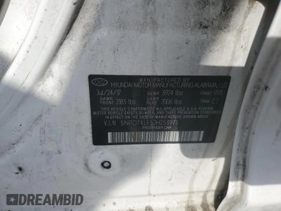 ✅ 2018 Hyundai Elantra SE • VIN: 5NPD74LF5JH253971 • Lot: 83982535. Listed on Copart with 162,138 mi. Free auction sales archive from the USA and detailed vehicle history report at DreamBid. Image 12.