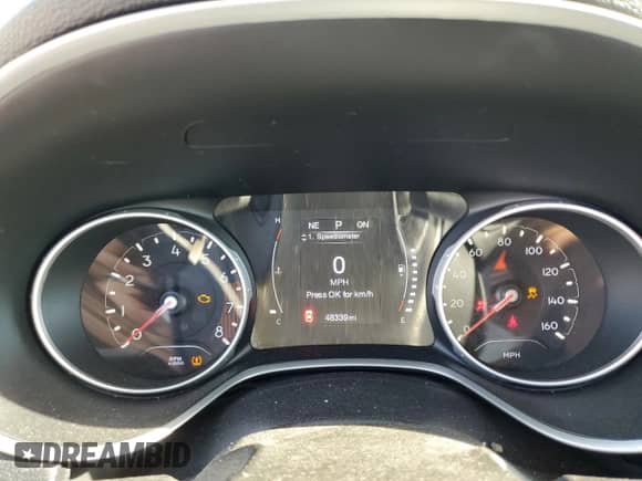 2019 Jeep Compass Latitude with VIN 3C4NJDBB2KT801138, listed as a Copart auction lot 65320085 with 48,339 mi miles and Salvage title. Bid and sale history available at DreamBid. Image 9.