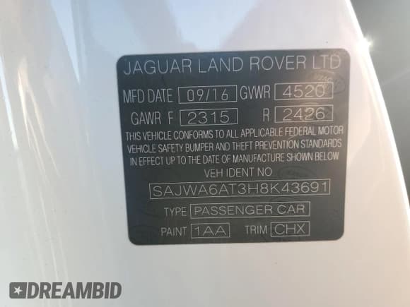 ✅ 2017 Jaguar F-Type Premium • VIN: SAJWA6AT3H8K43691 • Lot: 90925885. Wystawiony na Copart z przebiegiem 55 576 mil. Bezpłatny archiwum sprzedaży aukcyjnych z USA i szczegółowy raport historii pojazdu na DreamBid. Zdjęcie 12.