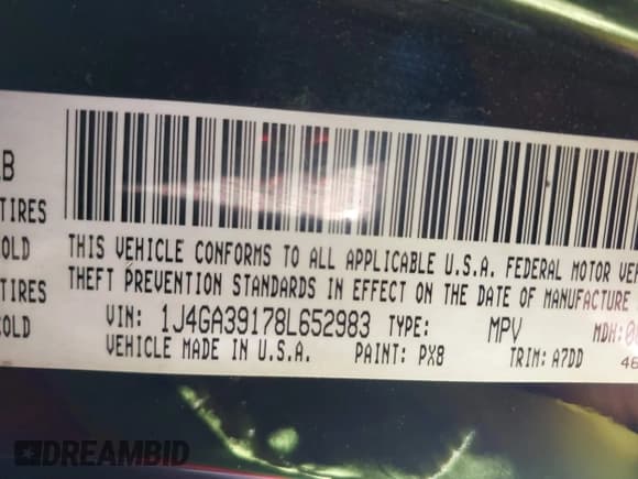 ✅ 2008 Jeep Wrangler Unlimited X • VIN: 1J4GA39178L652983 • Lot: 40803698. Listed on IAAI with 114,012 mi. Free auction sales archive from the USA and detailed vehicle history report at DreamBid. Image 9.