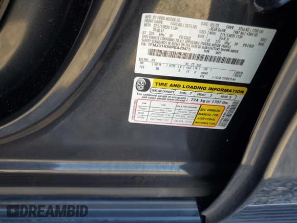 ✅ 2023 Ford Expedition Limited • VIN: 1FMJU1K80PEA40475 • Lot: 87225065. Wystawiony na Copart z przebiegiem 73 789 mil. Bezpłatny archiwum sprzedaży aukcyjnych z USA i szczegółowy raport historii pojazdu na DreamBid. Zdjęcie 13.