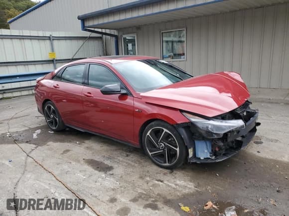 ✅ 2023 Hyundai Elantra N Line • VIN: KMHLR4AFXPU480009 • Lot: 86874635. Listed on Copart with 41,362 mi. Free auction sales archive from the USA and detailed vehicle history report at DreamBid. Image 4.