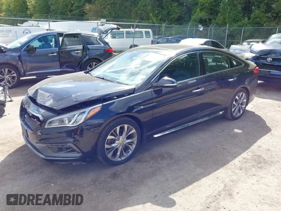 ✅ 2015 Hyundai Sonata Sport • VIN: 5NPE34AB0FH243131 • Лот: 43429398. Опубликован ранее на IAAI с пробегом 142 395 миль. Бесплатный доступ к архиву аукционных продаж из США и подробный отчёт об истории автомобиля на DreamBid. Изображение 2.