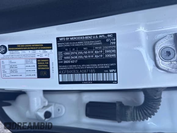 ✅ 2020 Mercedes-Benz GLE 350 • VIN: 4JGFB4KB3LA087185 • Лот: 42363234. Опубликован ранее на IAAI с пробегом 115 875 миль. Бесплатный доступ к архиву аукционных продаж из США и подробный отчёт об истории автомобиля на DreamBid. Изображение 9.