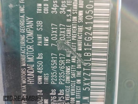 ✅ 2015 Hyundai Santa Fe • VIN: 5XYZT3LB1FG241050 • Lot: 64054762. Wystawiony na Copart z przebiegiem 235 861 mil. Bezpłatny archiwum sprzedaży aukcyjnych z USA i szczegółowy raport historii pojazdu na DreamBid. Zdjęcie 10.