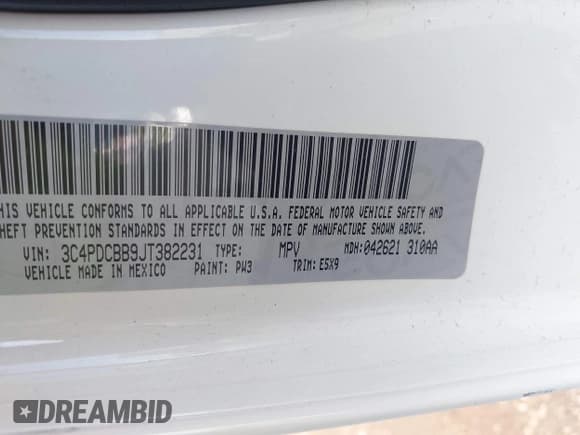 ✅ 2018 Dodge Journey SXT • VIN: 3C4PDCBB9JT382231 • Lot: 43374668. Wystawiony na IAAI z przebiegiem 71 072 mil. Bezpłatny archiwum sprzedaży aukcyjnych z USA i szczegółowy raport historii pojazdu na DreamBid. Zdjęcie 9.