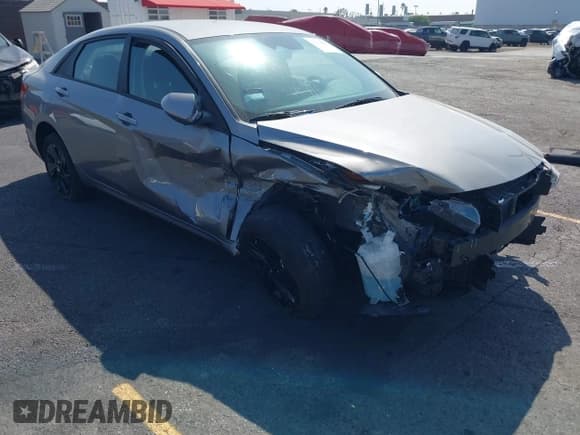 ✅ 2023 Hyundai Elantra Blue • VIN: KMHLM4AJ9PU064200 • Lot: 43223889. Listed on IAAI with 49,876 mi. Free auction sales archive from the USA and detailed vehicle history report at DreamBid. Image 1.