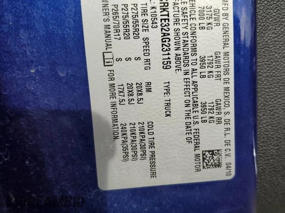 ✅ 2010 Chevrolet Silverado 1500 LTZ • VIN: 3GCRKTE32AG231159 • Lot: 74607184. Listed on Copart with 118,099 mi. Free auction sales archive from the USA and detailed vehicle history report at DreamBid. Image 12.